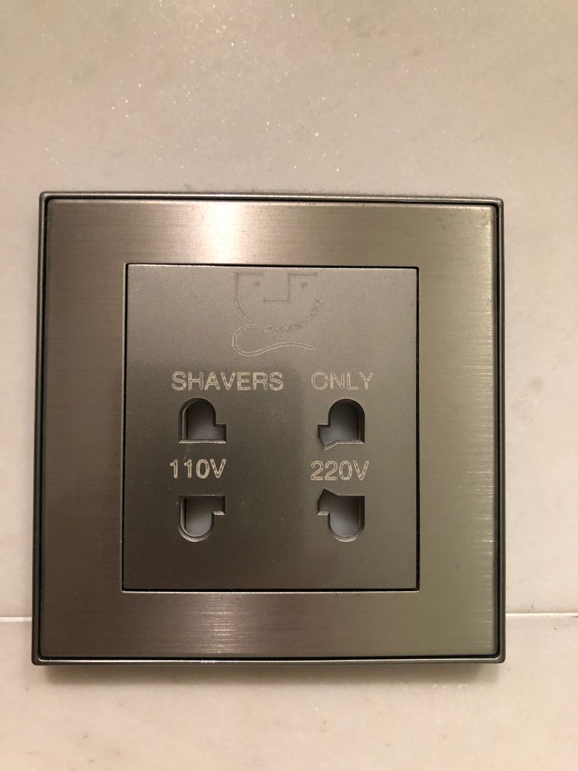Bathroom Shaver Socket Outlet Dual Voltage 110v 220v, Everything Else on Carousell