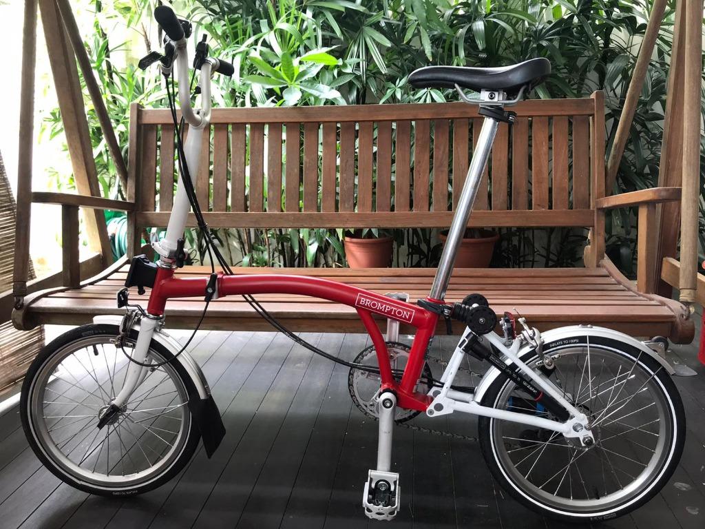 Brompton hot sale red white