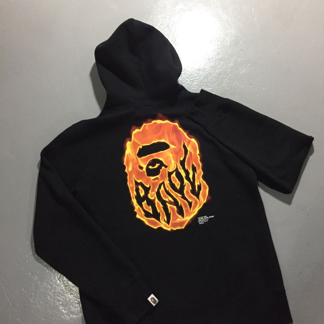 Bape hot sale flame hoodie