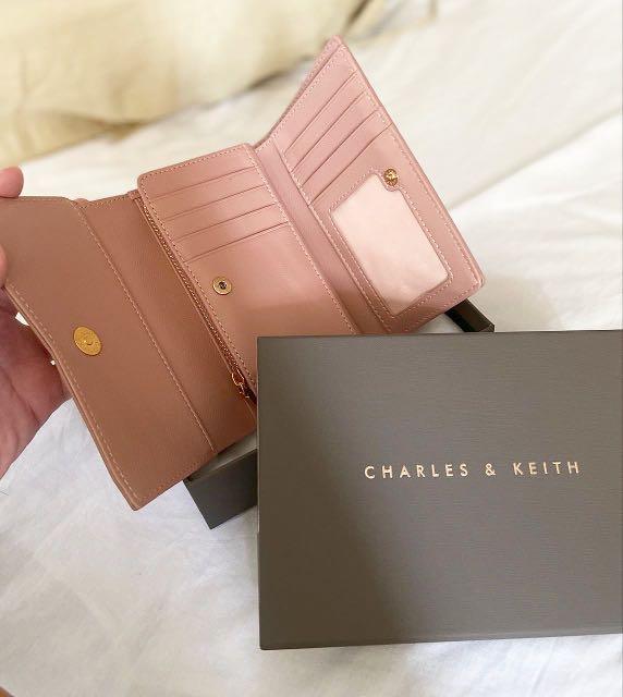 Pearl Metallic Accent Short Wallet - CHARLES & KEITH CA