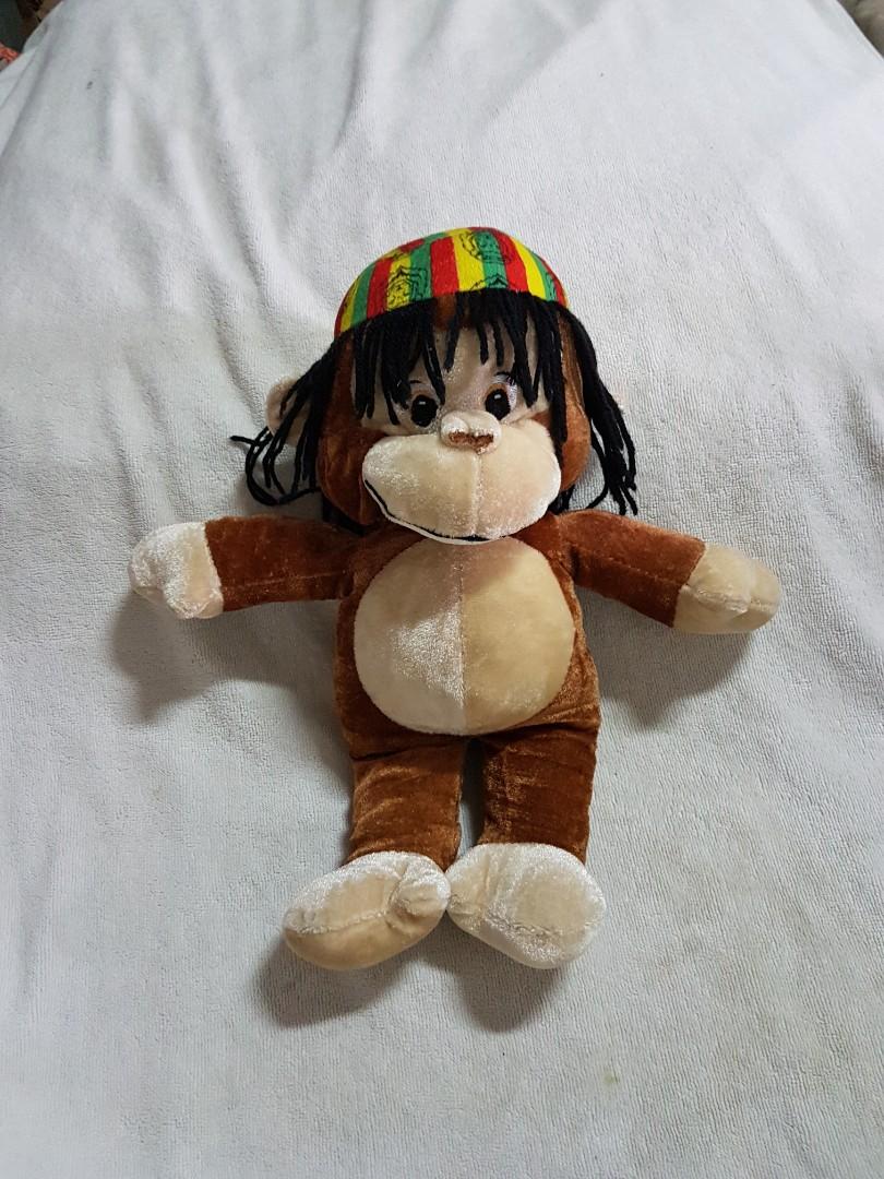 rasta monkey stuffed animal