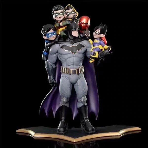 dc the batman bat man robin nightwing batgirl girl red hood family diorama statue figure toy