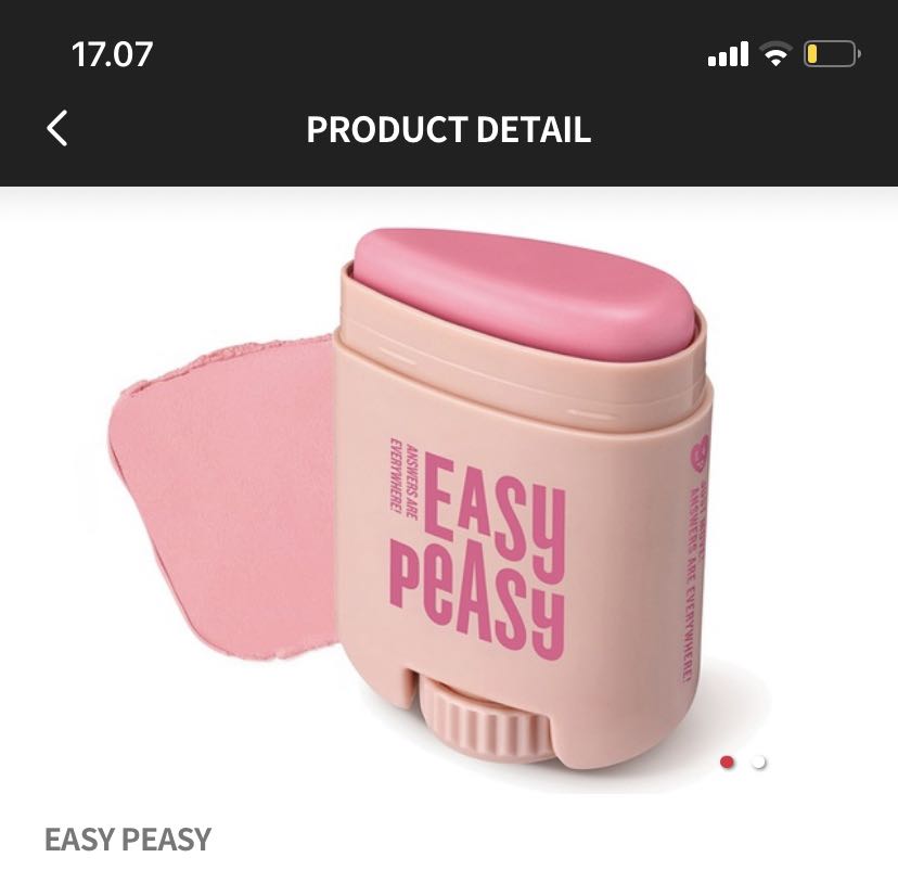 Easy Peasy Coloring Stick Blush On, Kesehatan & Kecantikan, Rias Wajah