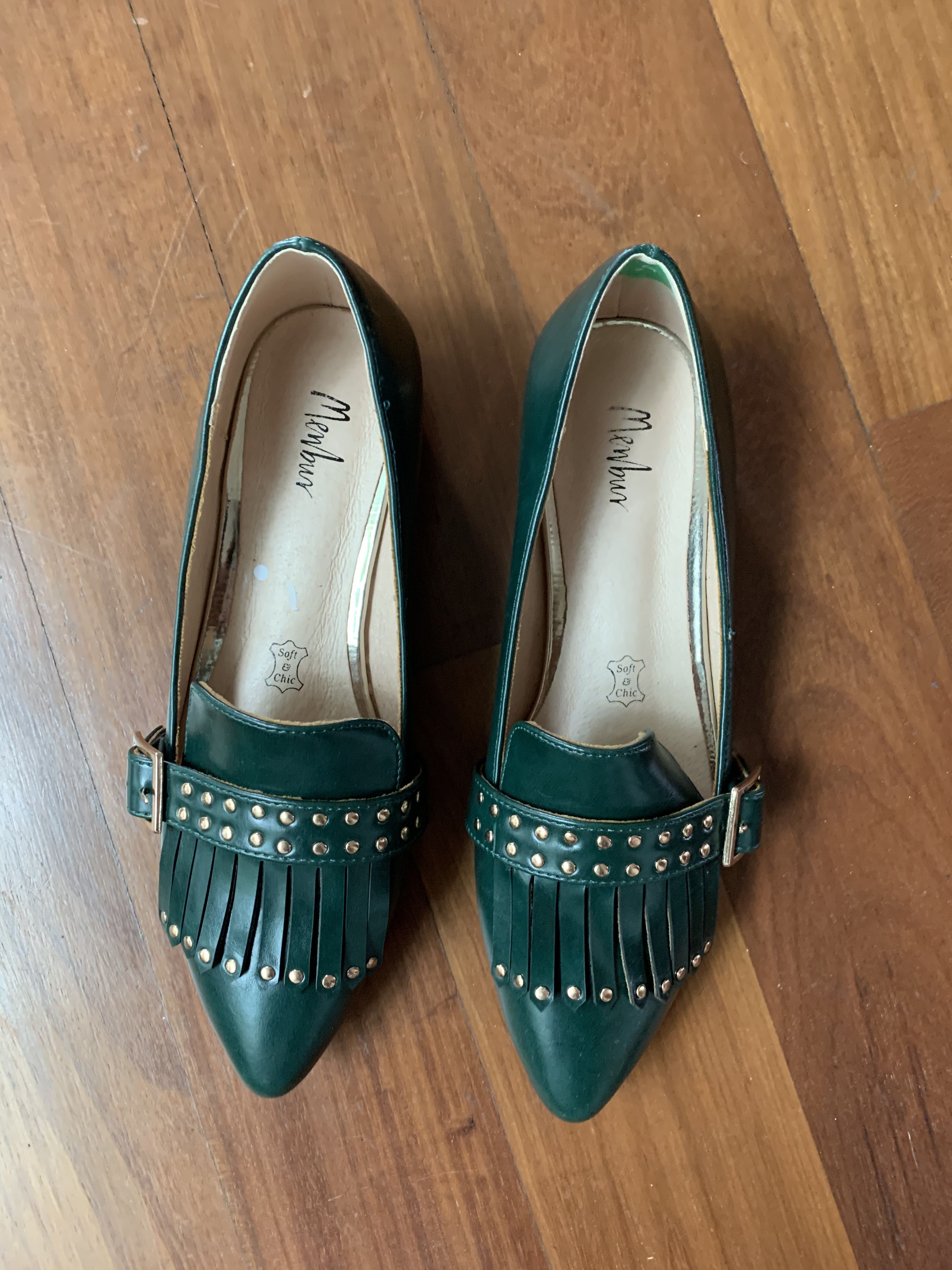 emerald green loafers