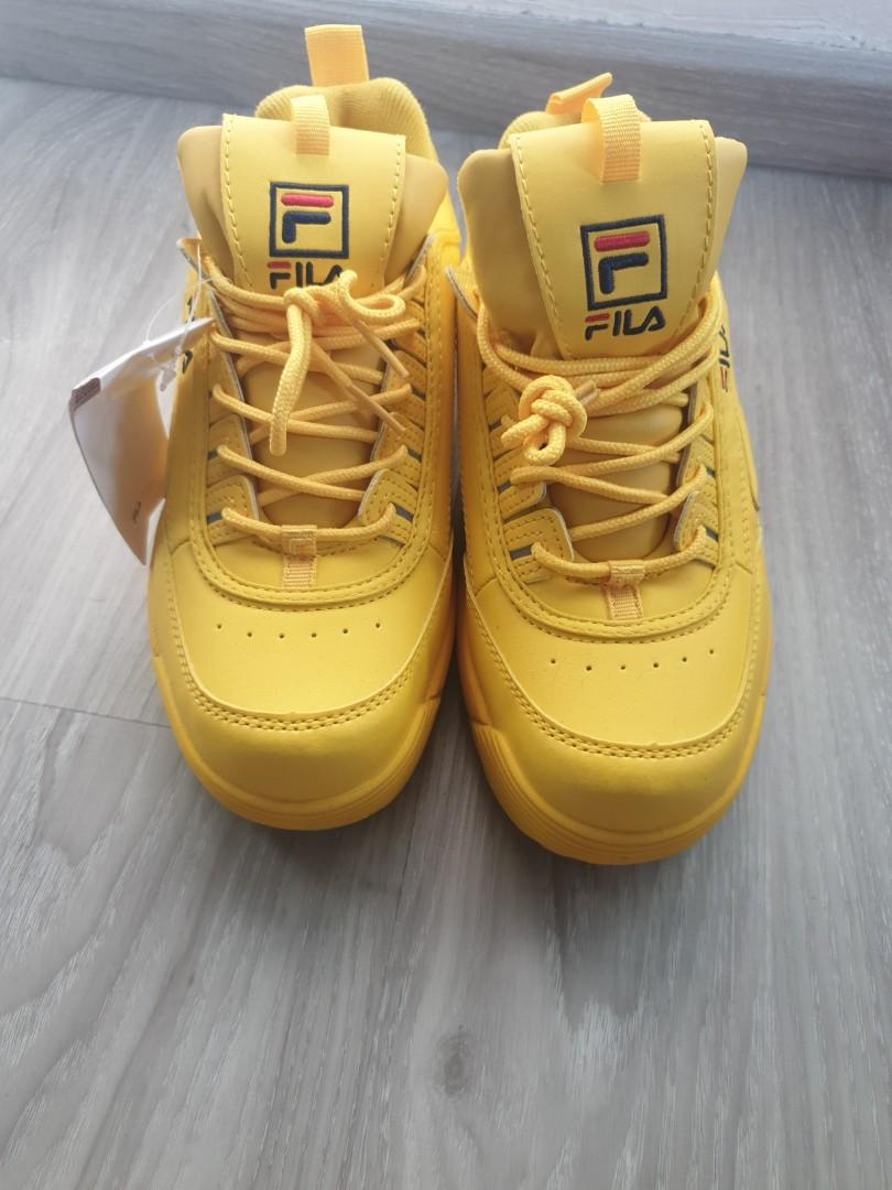 Fila yellow Shoes, Men's Fashion 