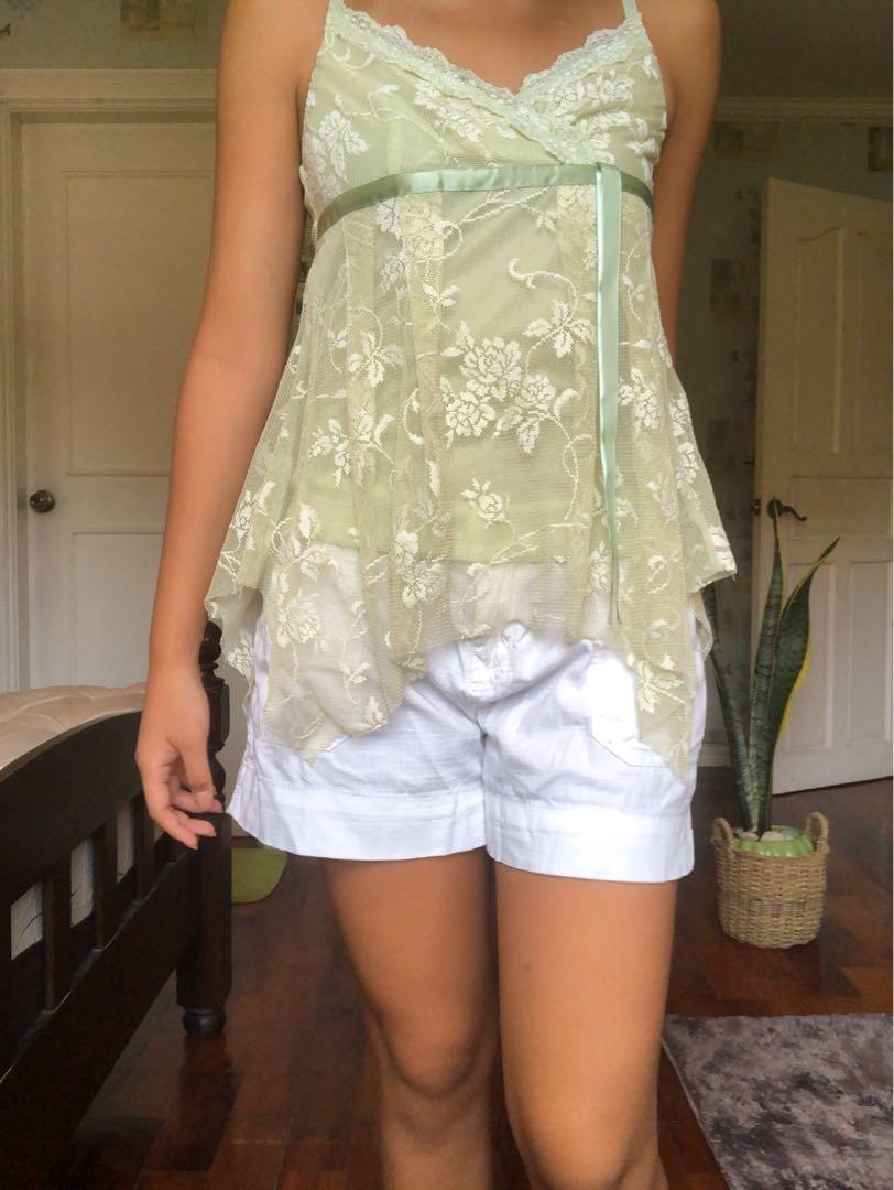 Floral Lace Top (Category: Blouses) located in Muntinlupa City. Submitted by kdeclutters (Listing ID 1041516055, Image 2). Description: FREE for 3 or more items meet ups in Alabang or delivery to be shouldered by buyer: Grab, Lalamove, or any other preferred courier.