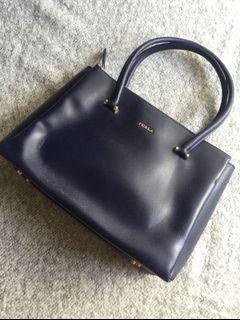 FURLA Blue Leather Handbag