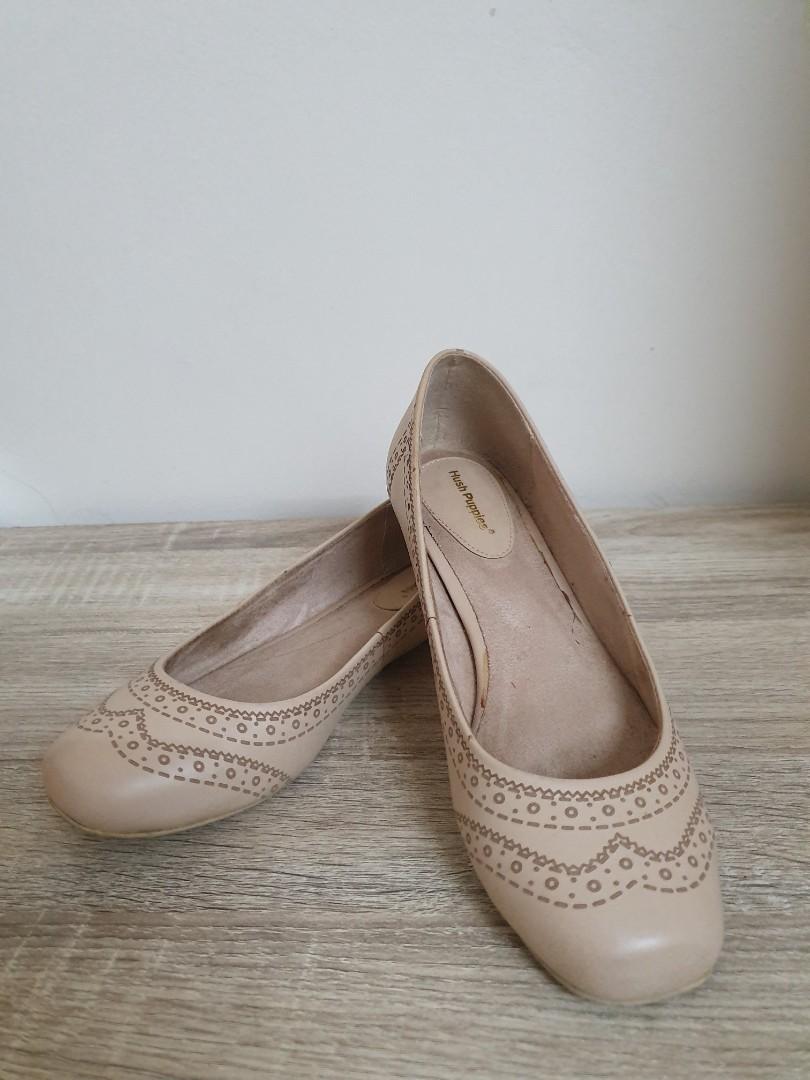 BUY 1 FREE 1 Hush Puppies Pastel Nude Flat Shoes with FREE Beaded