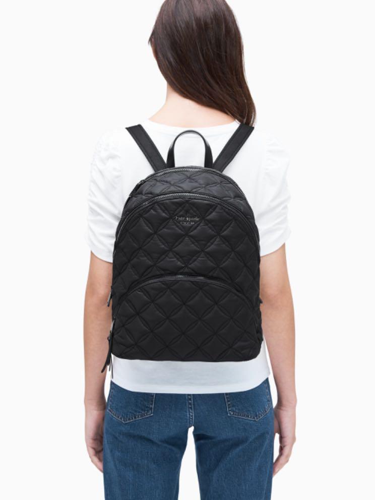 INSTOCK Kate Spade Karissa Nylon Quilted Large Backpack Black, Women's  Fashion, Bags & Wallets, Cross-body Bags on Carousell