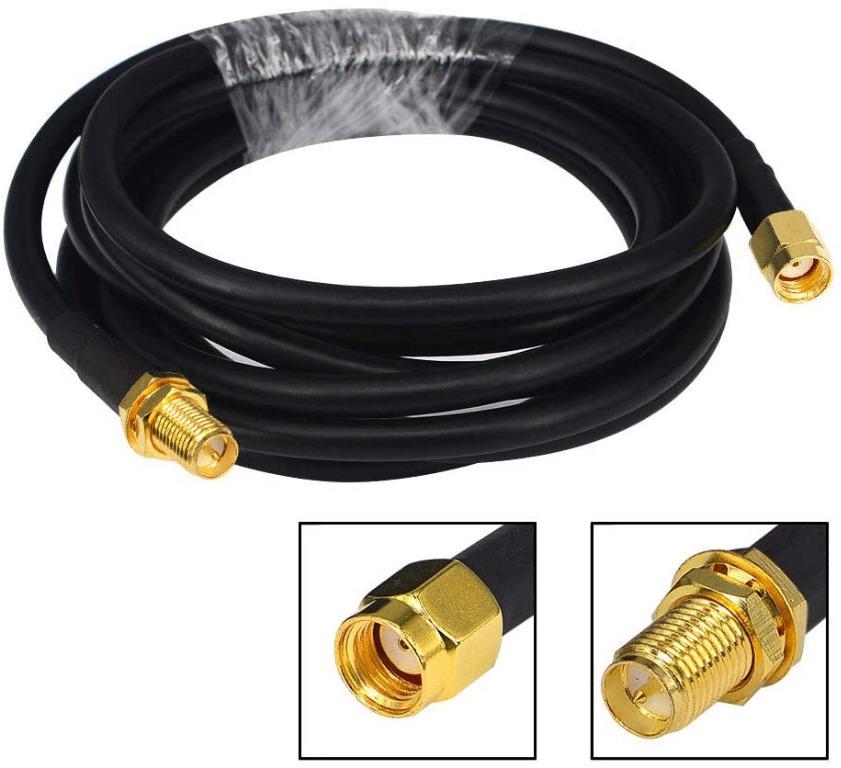 Low Loss Coaxial Extension Cable 50 Ohm RP SMA Male to RP SMA Female  Connector Pure Copper Coax Cables for 3G/4G/5G/LTE/ADS-B/Ham/GPS/WiFi/RF  Radio to WiFi Antenna Extension (15M), Electronics, Others on Carousell