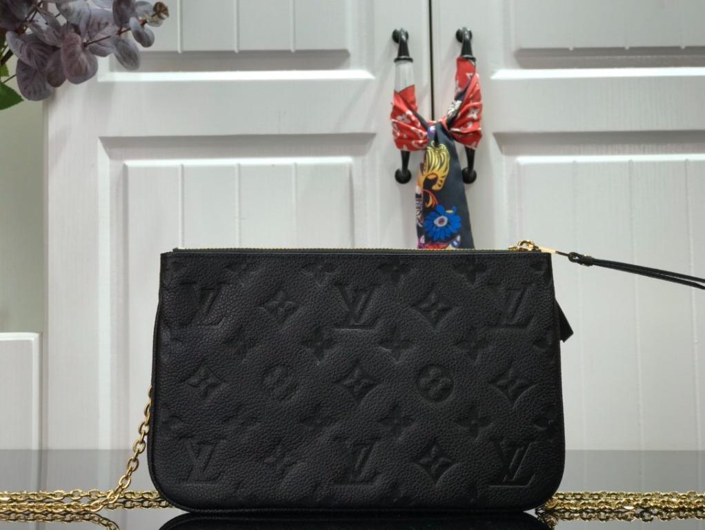 Authentic Louis Vuitton Empreinte Double Zip Pochette M63916 LV, Luxury,  Bags & Wallets on Carousell