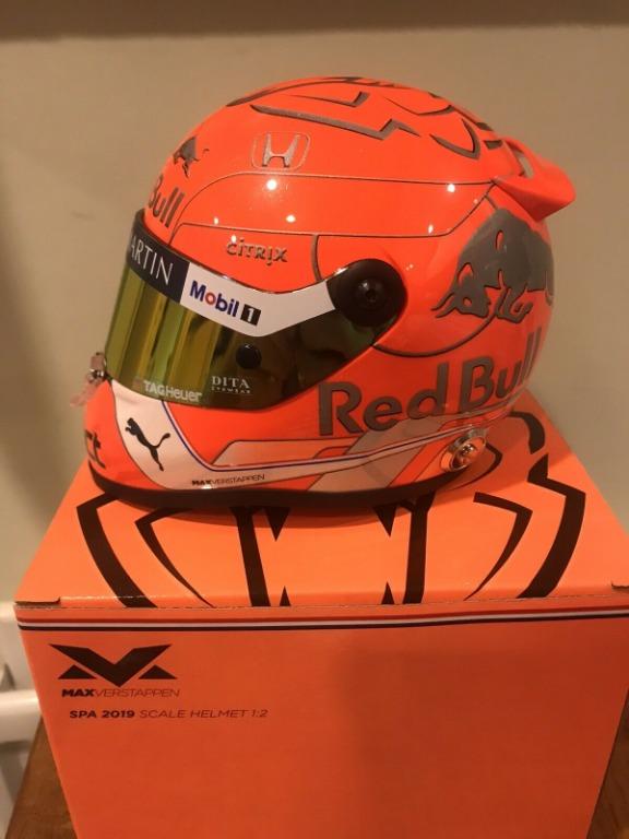 Max Verstappen 2019 Belgian Gp F1 Red Bull 1 2 Scale Helmet Schuberth Vintage Collectibles Vintage Collectibles On Carousell