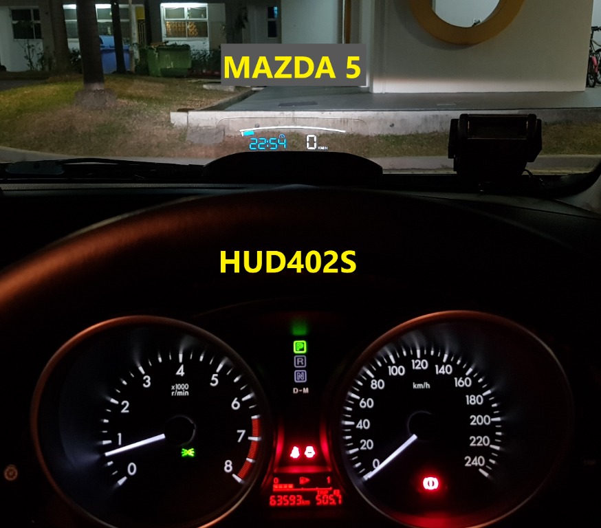 Mazda 5 Hud Head Up Display Obd Obd2 Gauge H402s Car Accessories Accessories On Carousell