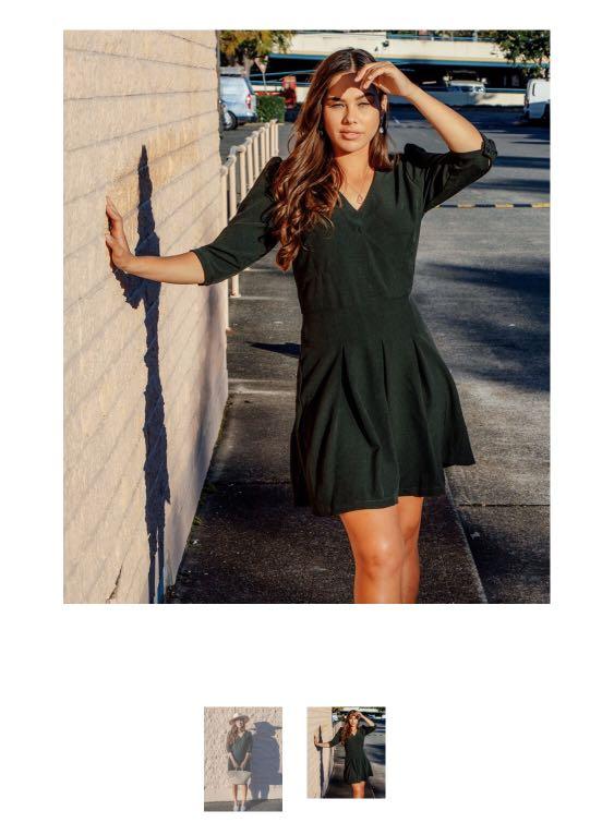 Muni Studios Green Dress (Category: Dresses) located in Muntinlupa City. Submitted by kdeclutters (Listing ID 1041600085, Image 2). Description: A georgette dress that's perfect for the market or seaside escapades. It features an empire cut that flatters every type of Muni Gal..