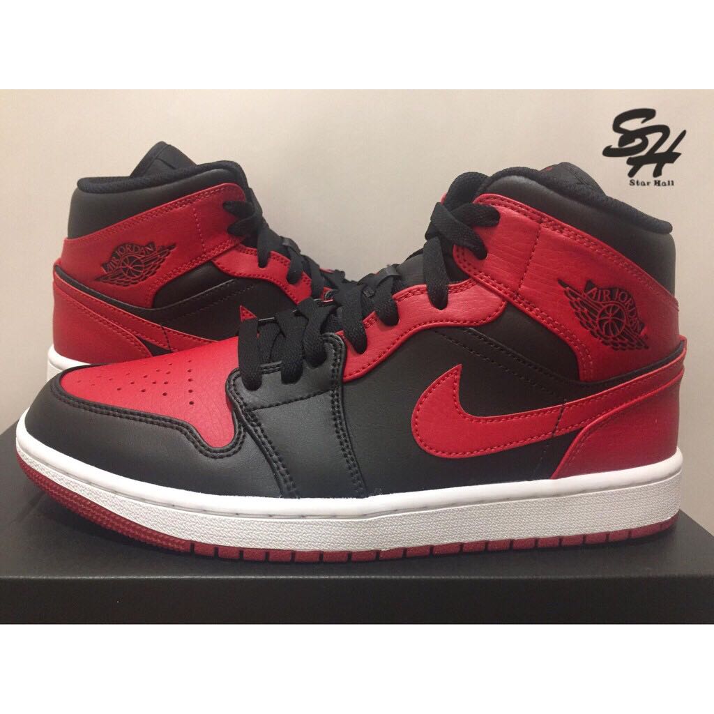 AIR JORDAN 1 MID BRED 黑紅 禁穿 554724-074