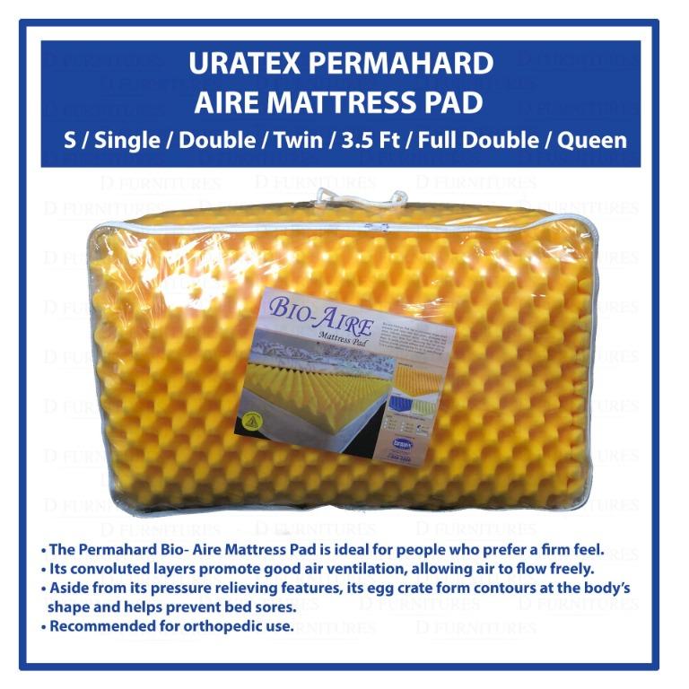 Original Uratex Permahard Bio-Aire Mattress Topper (S/SINGLE/DOUBLE/FULL DOUBLE/QUEEN) (Category: Bed Frames & Mattresses) located in Quezon City. Submitted by dfurnitures (Listing ID 1041663506, Image 2). Description: We sell authentic uratex foam mattresses and other home furnitures. You can check our reviews on Lazada or on Facebook. Mattress Topper. Facebook: fb.com/dfurnituresph Lazada:https://www.lazada.com.ph/d-furnitures .