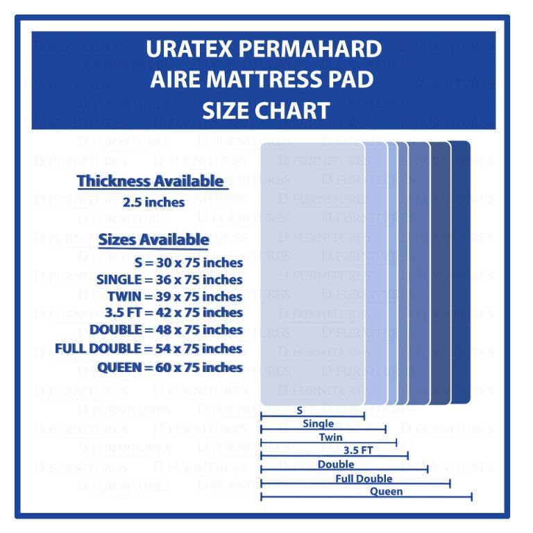 Original Uratex Permahard Bio-Aire Mattress Topper (S/SINGLE/DOUBLE/FULL DOUBLE/QUEEN) (Category: Bed Frames & Mattresses) located in Quezon City. Submitted by dfurnitures (Listing ID 1041663506, Image 3). Description: We sell authentic uratex foam mattresses and other home furnitures. You can check our reviews on Lazada or on Facebook. Mattress Topper. Facebook: fb.com/dfurnituresph Lazada:https://www.lazada.com.ph/d-furnitures .
