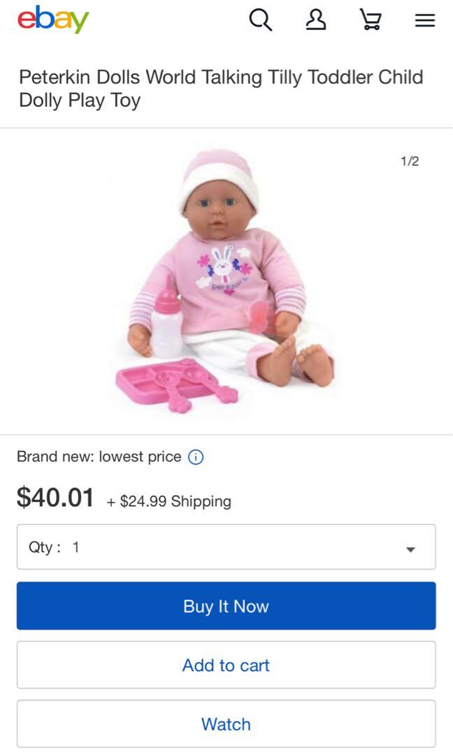 Talking tilly shop doll