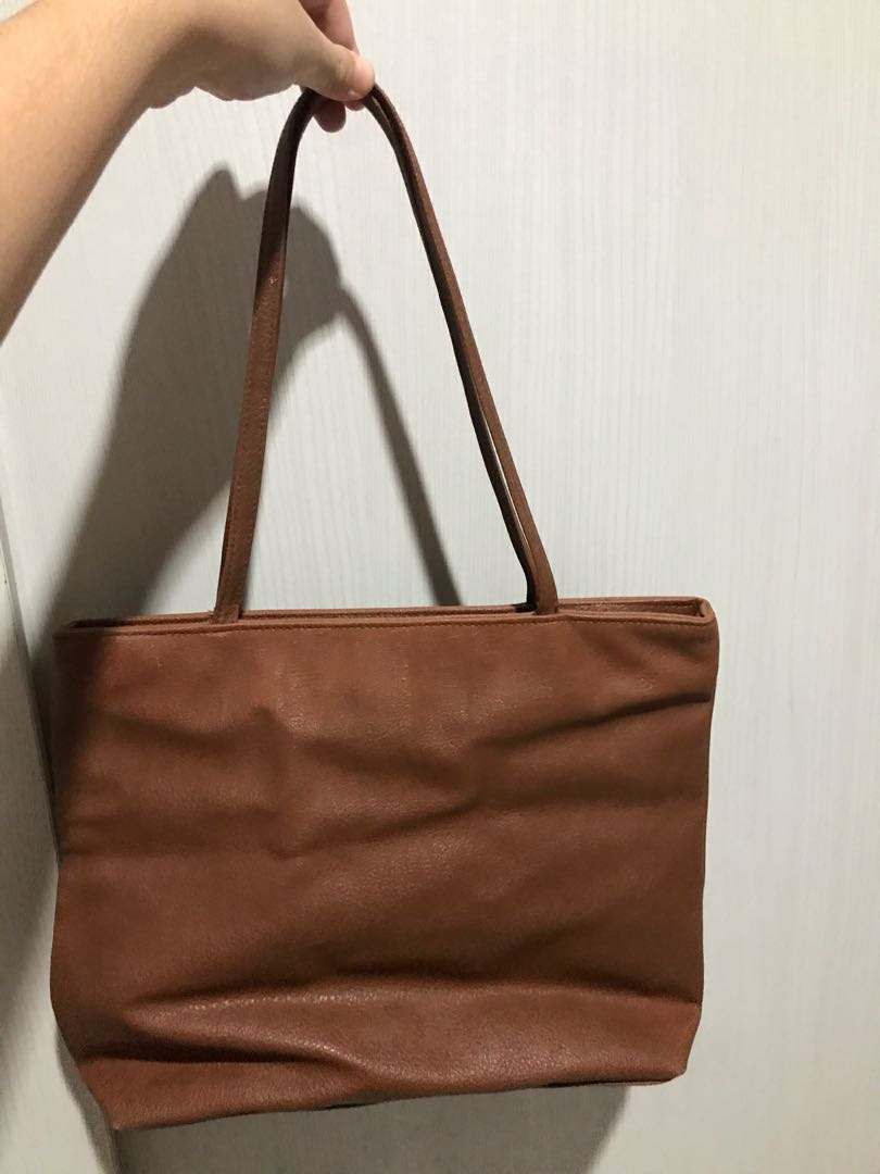 brown canvas bag