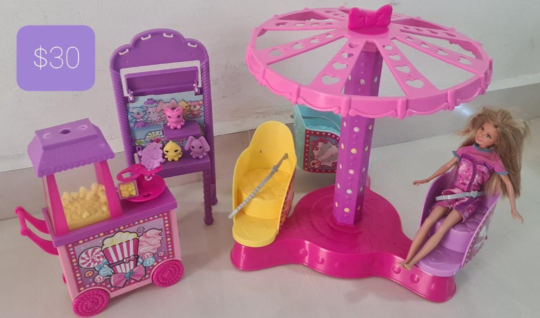 Barbie amusement sales park playset