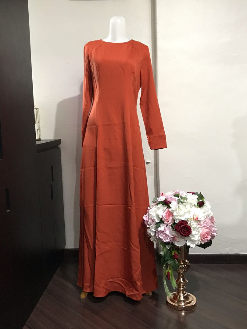 Princess Cut Dress Peach Maxi Dress | Shopee Malaysia