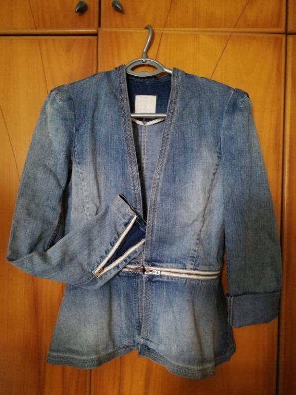 Rebecca taylor denim peplum new arrivals jacket