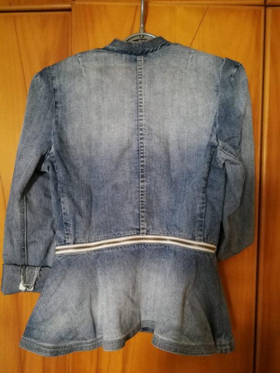 Rebecca taylor denim peplum jacket 2025