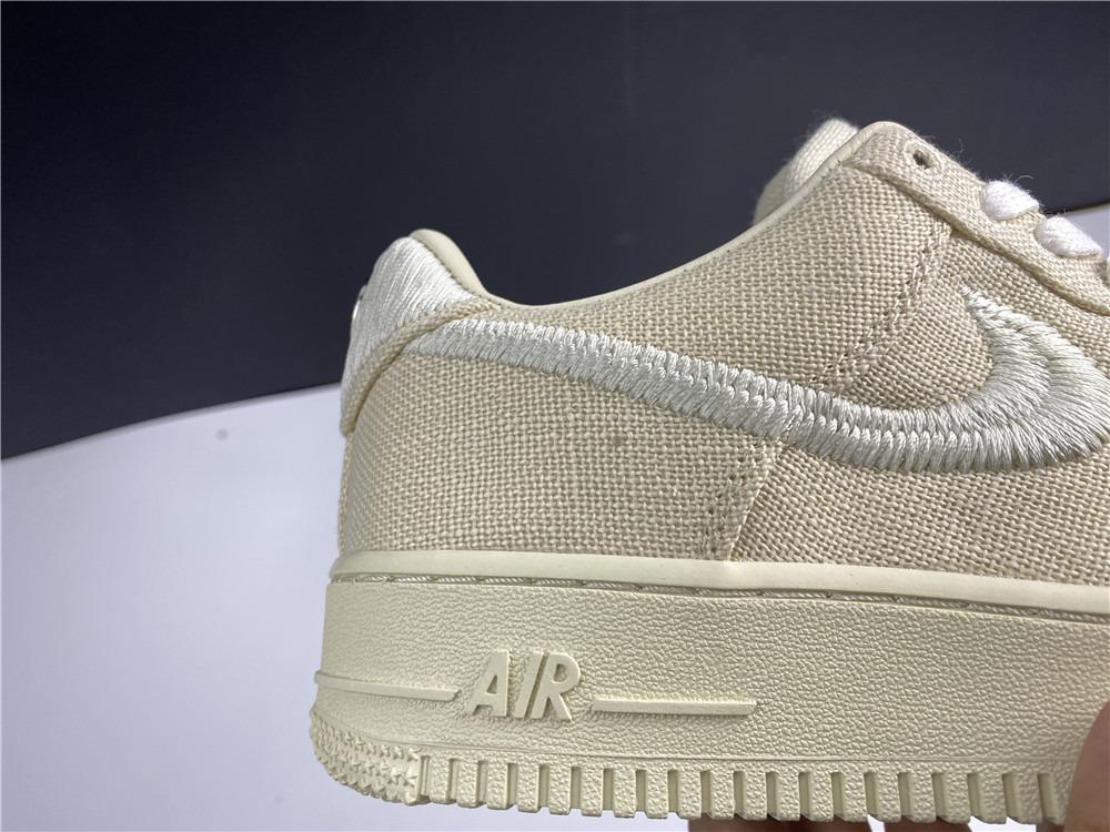 Stussy x Nike Air Force 1 Low Fossil Stone CZ9084-200 Men and