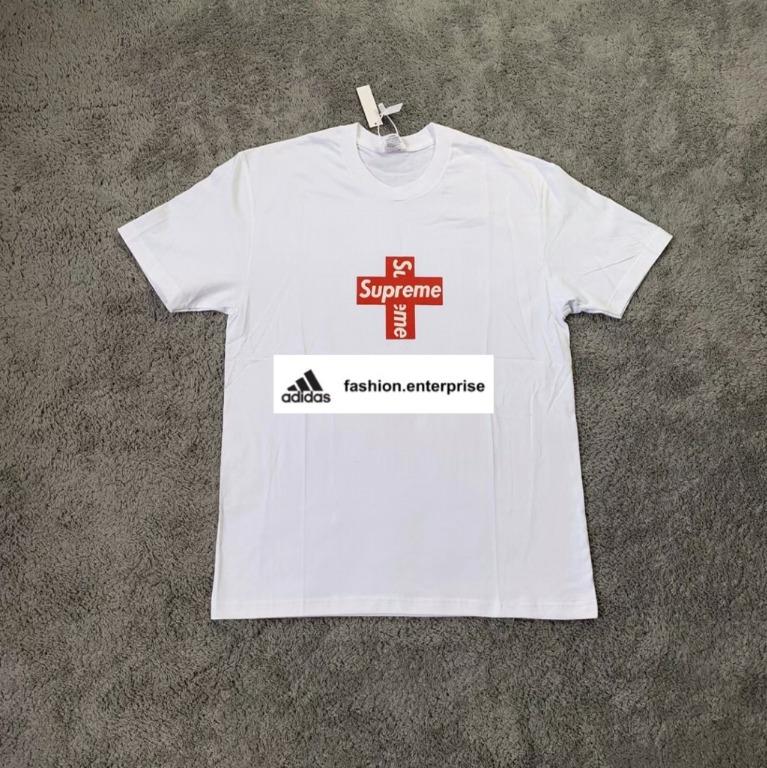 Supreme Cross Box Logo Tee Men s Fashion Tops Sets Tshirts Polo Shirts on Carousell