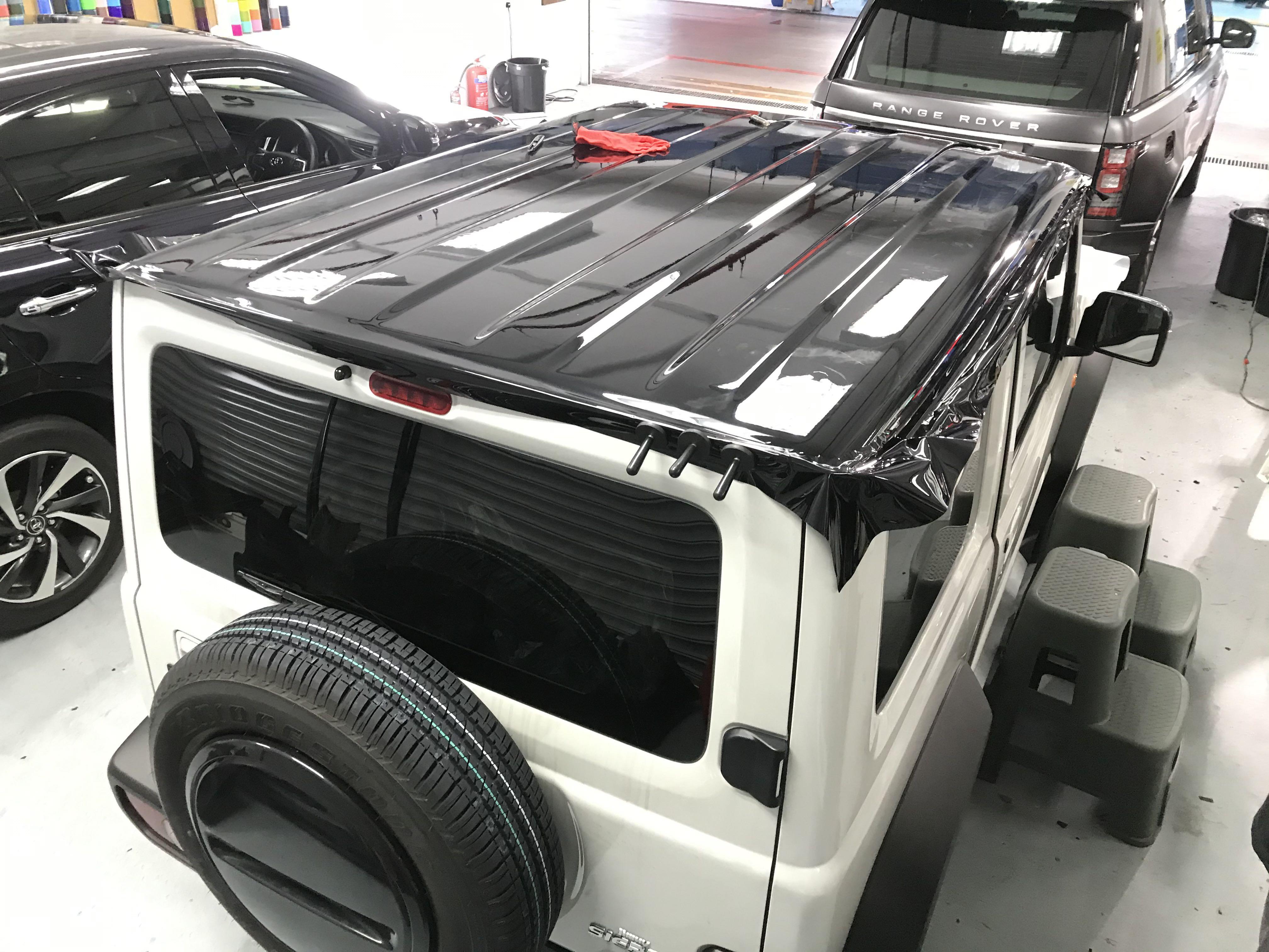 Suzuki jimny roof wrap ultra gloss black, Car Accessories, Accessories