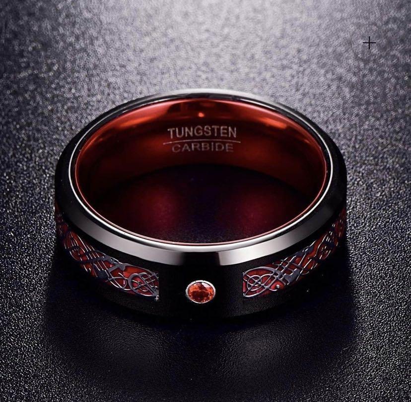 Tiara Men s Tungsten Ring Firedrake