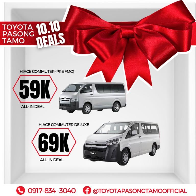 toyota hiace grandia downpayment and monthly