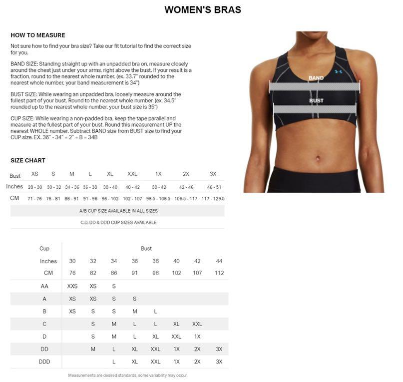 Under armour bra sizing Clearance