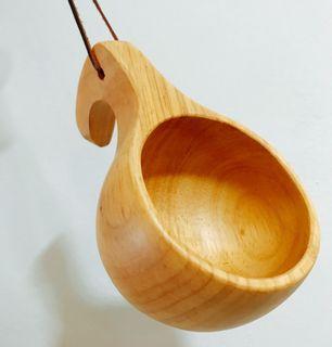 2 pcs Nordic KUKSA Coffee/Tea/Baby/Children/Soup/Wine/Water/Drinking/Camping/Travelling Wooden Cup (Preloved)