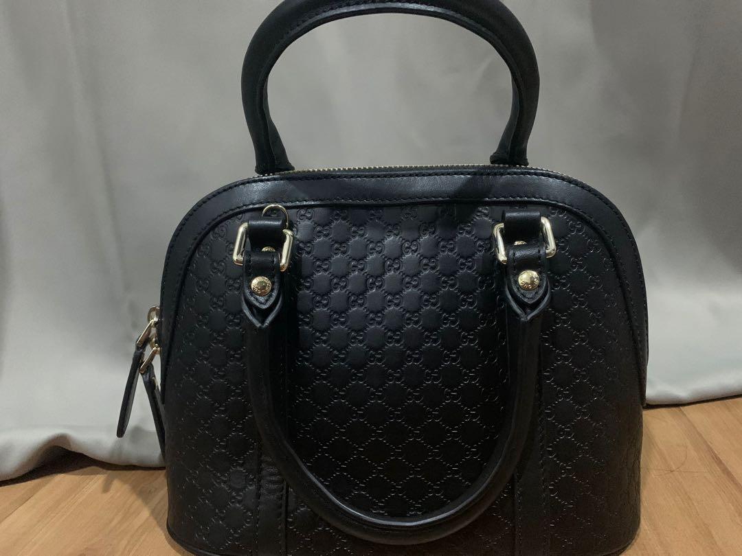 Gucci microguccissima bag black sales leather 449654 bmj1g 1000