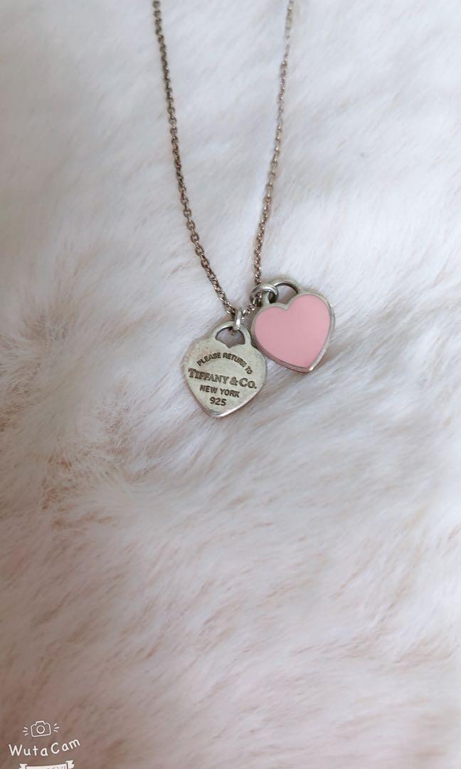 Tiffany and co pink heart necklace hotsell