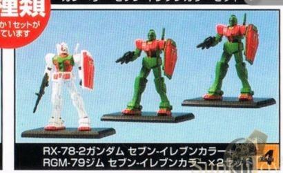 Bandai x 7-11 機動戰士Gundam Collection 高達RX-78 吉姆RGM-79 盒蛋1 