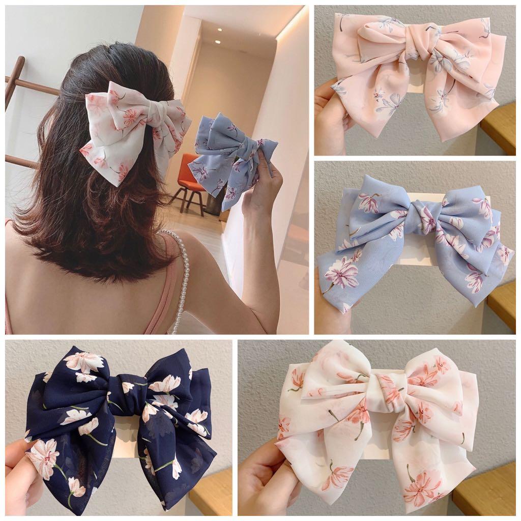 Meidiya 3Pcs/Set Lace Bow Hair Clips, Korean-Style Flower Hair-Bow Barrette Hair  Accessories, Handmade Hair Decor For Women Girls - Walmart.com
