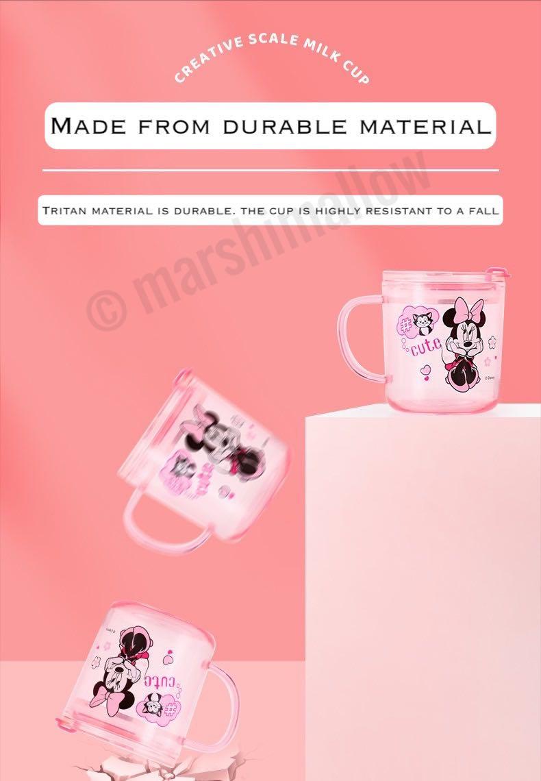 Disney Cups Cute Minnie Mickey Mouse Sippy Cup for Kids Disney Princess  Sofia Milk Cup Cartoon Mermaid Baby Straw Cup