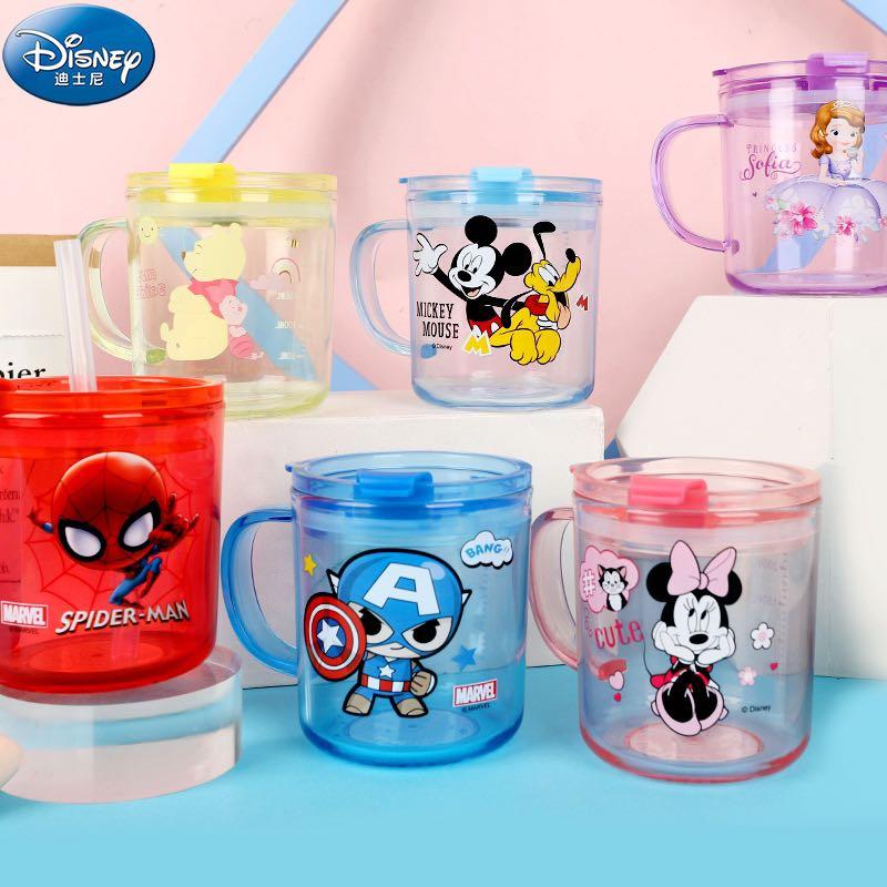 Kids Disney Princess Sofia Milk Cup Cartoon Mickey Mouse Minnie