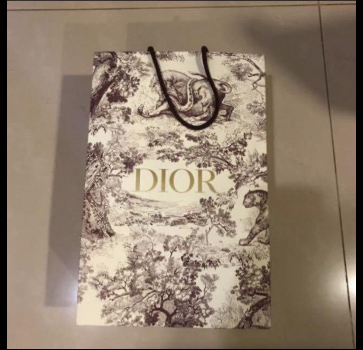Christian Dior paper bag and dust bag 
