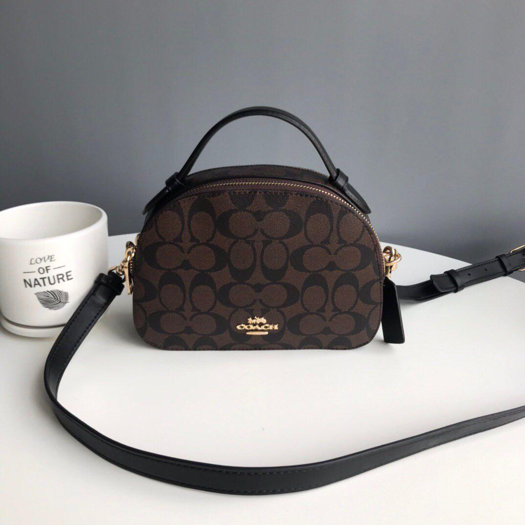 Coach Serena Satchel in Signature Canvas 21 15 6cm Women s Fashion Bags Wallets Clutches on Carousell