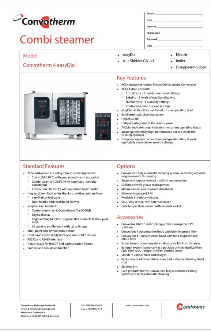 Convotherm C4 ET 10.20EB Full-Size Combi-Oven, Boiler Based, 208