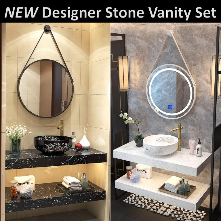 Designer Bathroom Vanity Set Black Vanity Set White Vanity Set Bathroom Cabinet Furniture Home Living Bathroom Kitchen Fixtures On Carousell
