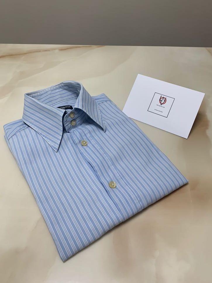 Dolce and Gabbana Blue Striped Button shirt, Men's Fashion, Tops & Sets,  Formal Shirts on Carousell