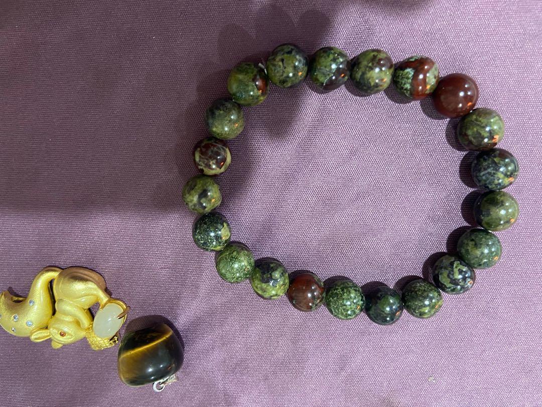 Dragon Blood Jasper Bead Bracelet 8mm Women S Fashion Accessories On Carousell