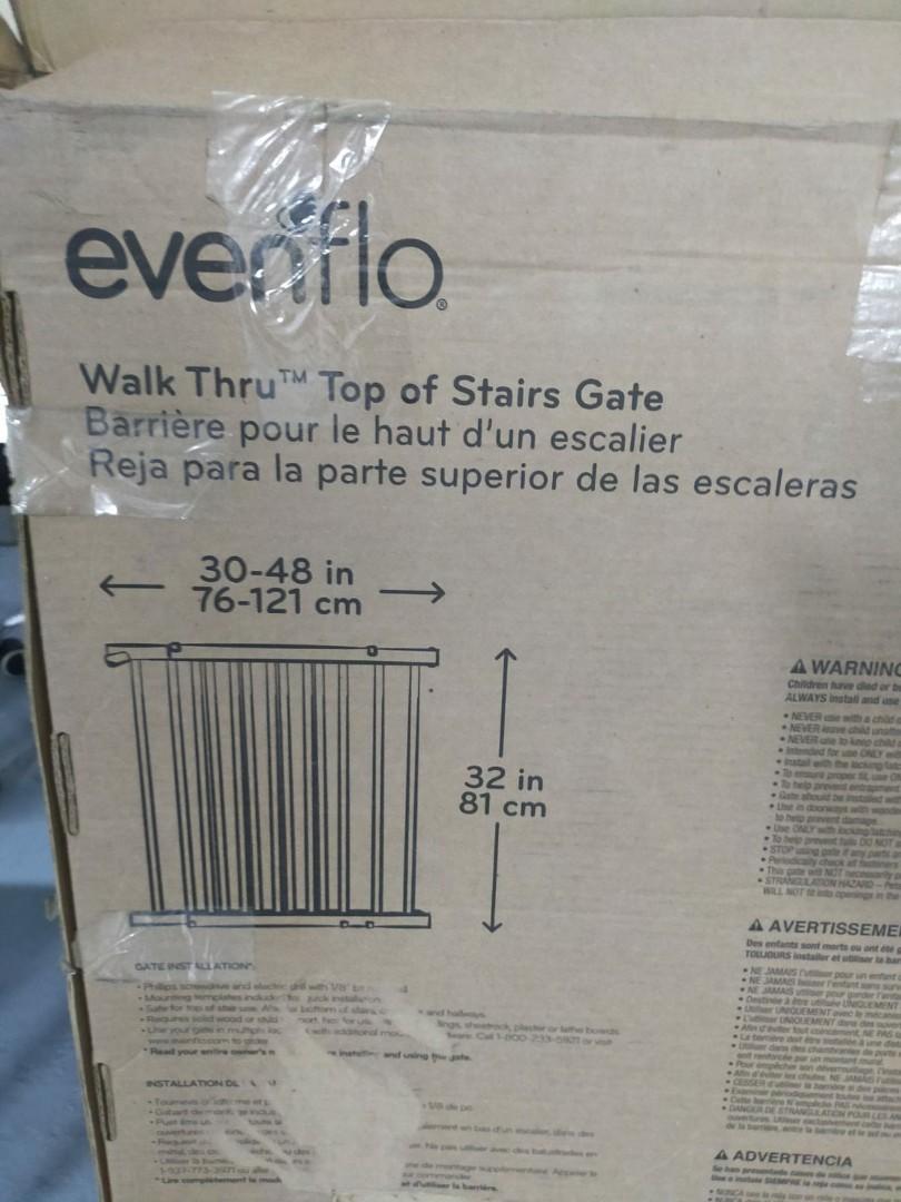 Evenflo walk thru top of stairs gate sales