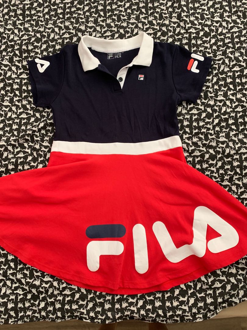 Fila dress big kids skinny adult can also wear Women s Fashion Muslimah Fashion Dresses on Carousell