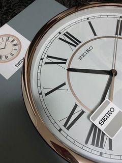 Free Delivery Authentic Classy Seiko Roman Numeric Wall Clock Rose Gold