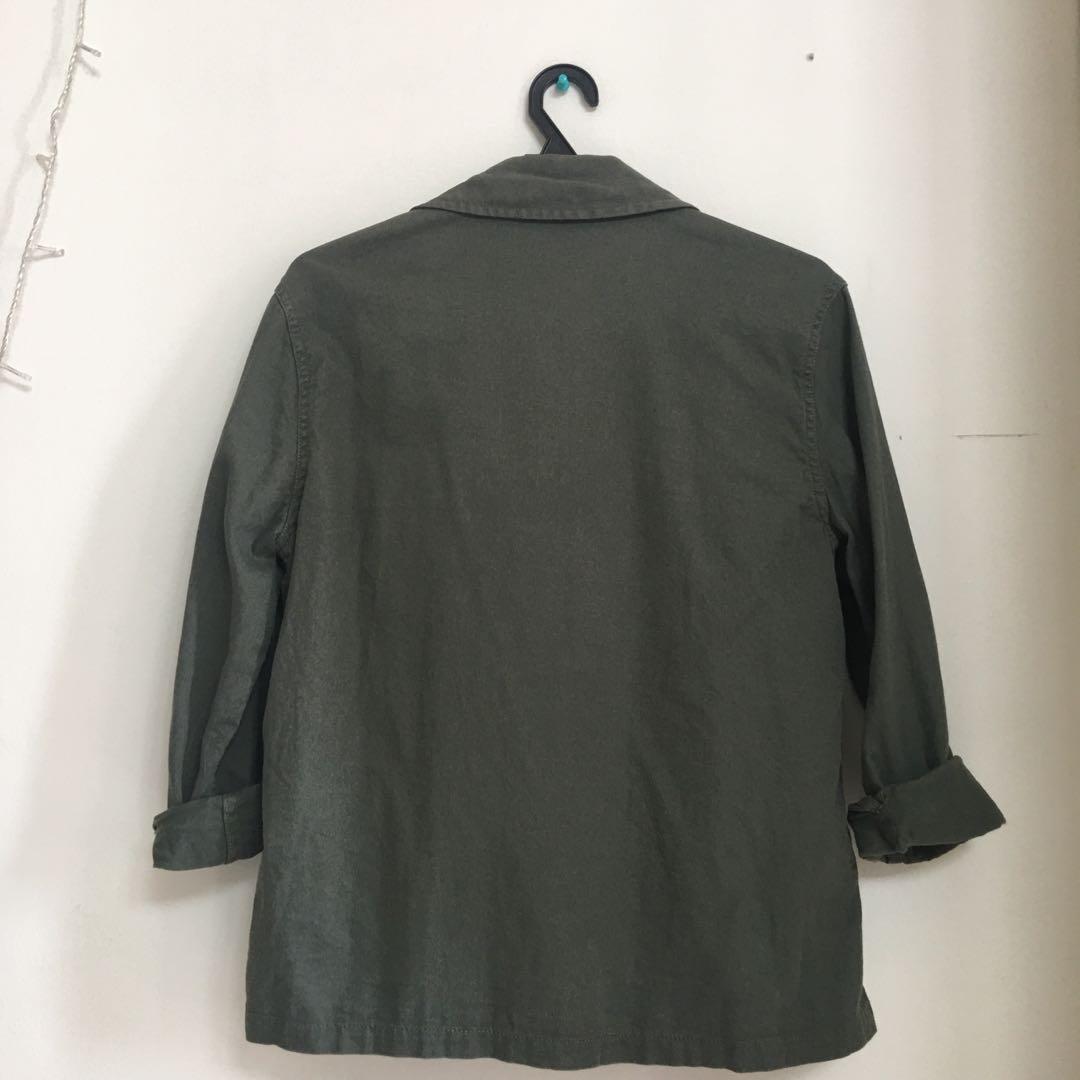Green army jacket, Women's Fashion, Coats, Jackets and Outerwear on ...